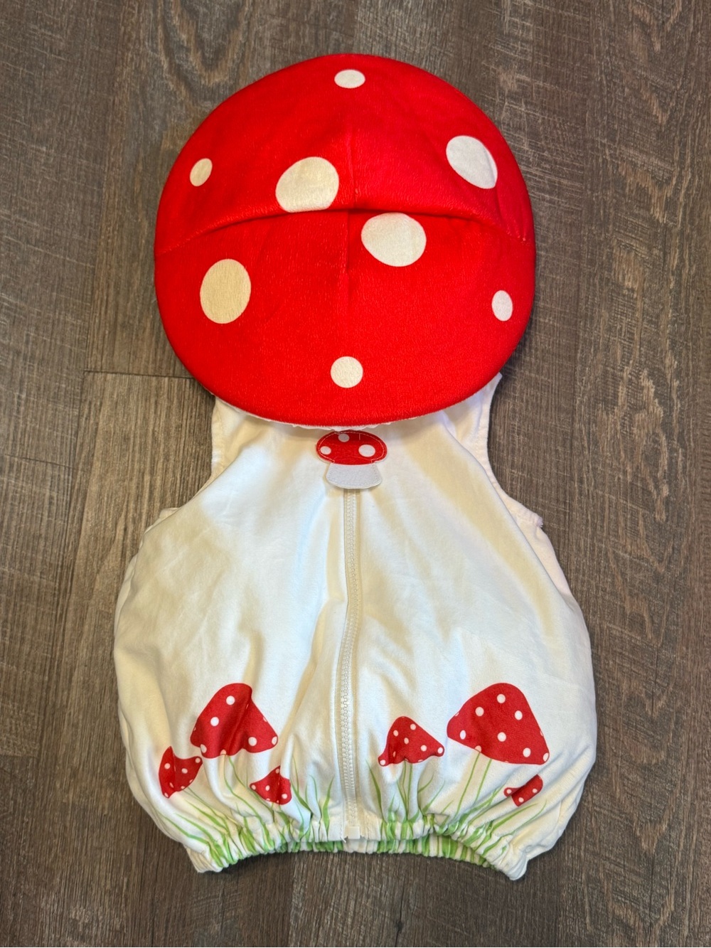 Halloween Mushroom Toadstool Super Mario Toad Toddler Costume Zip Up 12 Months